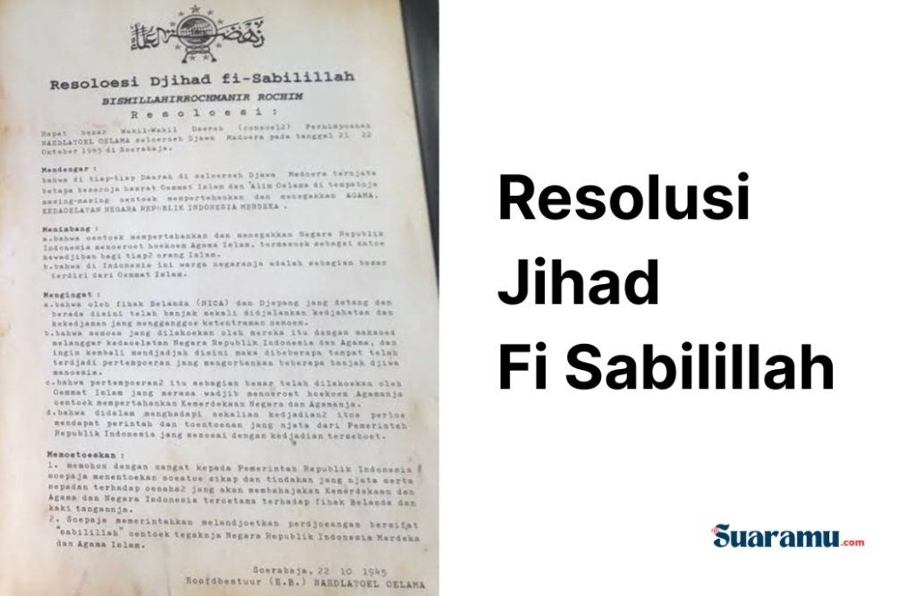 Resolusi jihad kh. hasyim asy’ari dasar sejarah hari santri