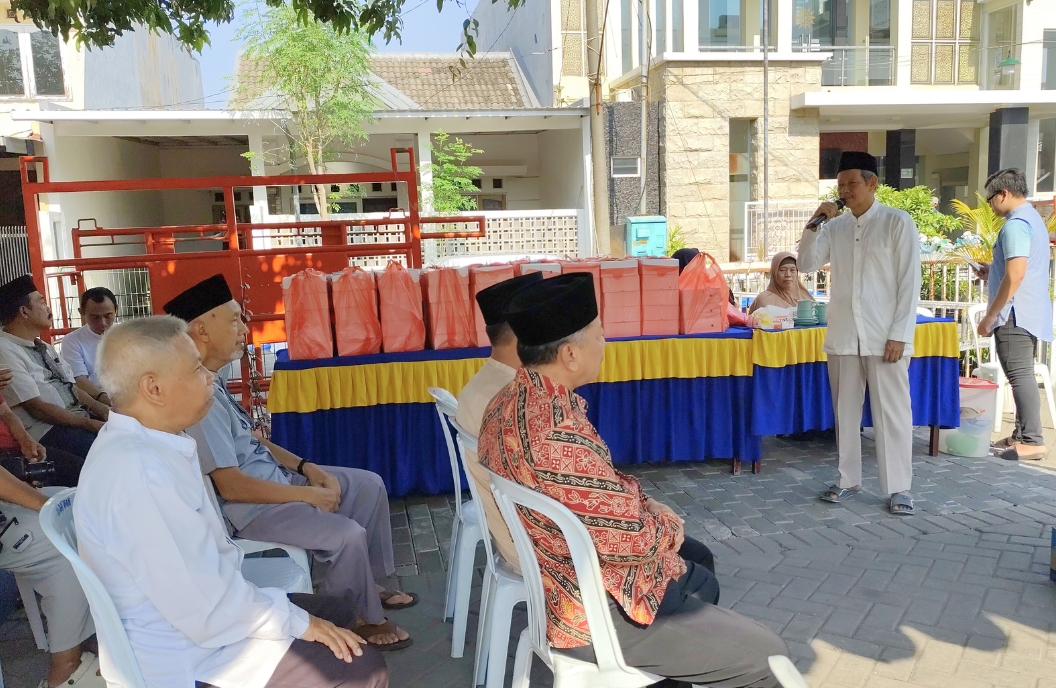 Kolaborasi masjid al dakwah dan warga geluran doa awali pembangunan jalan paving di jalan kuto anyar