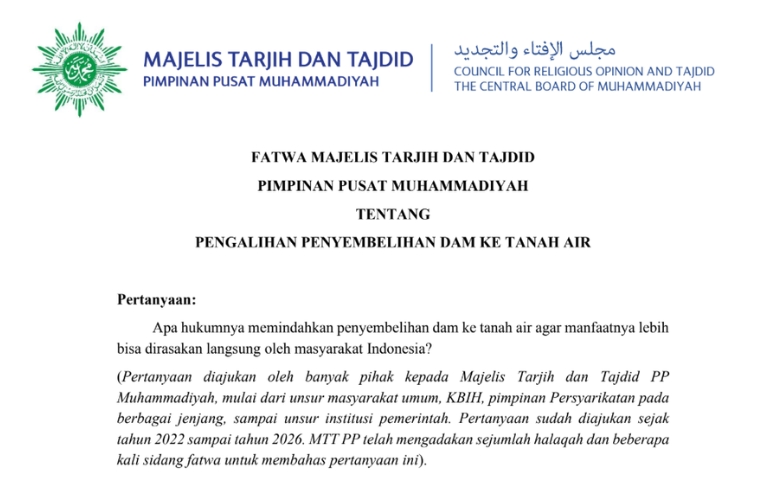 Fatwa Tarjih Muhammadiyah Tentang Pengalihan Penyembelihan Dam ke Tanah Air